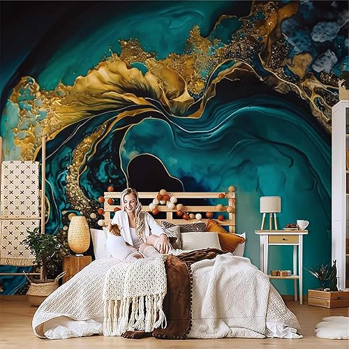 Miniatura 7 de VistaPalette Papel tapiz autoadhesivo con pintura al óleo de la naturaleza del país de las maravillas para despegar y pegar, papel pintado removible