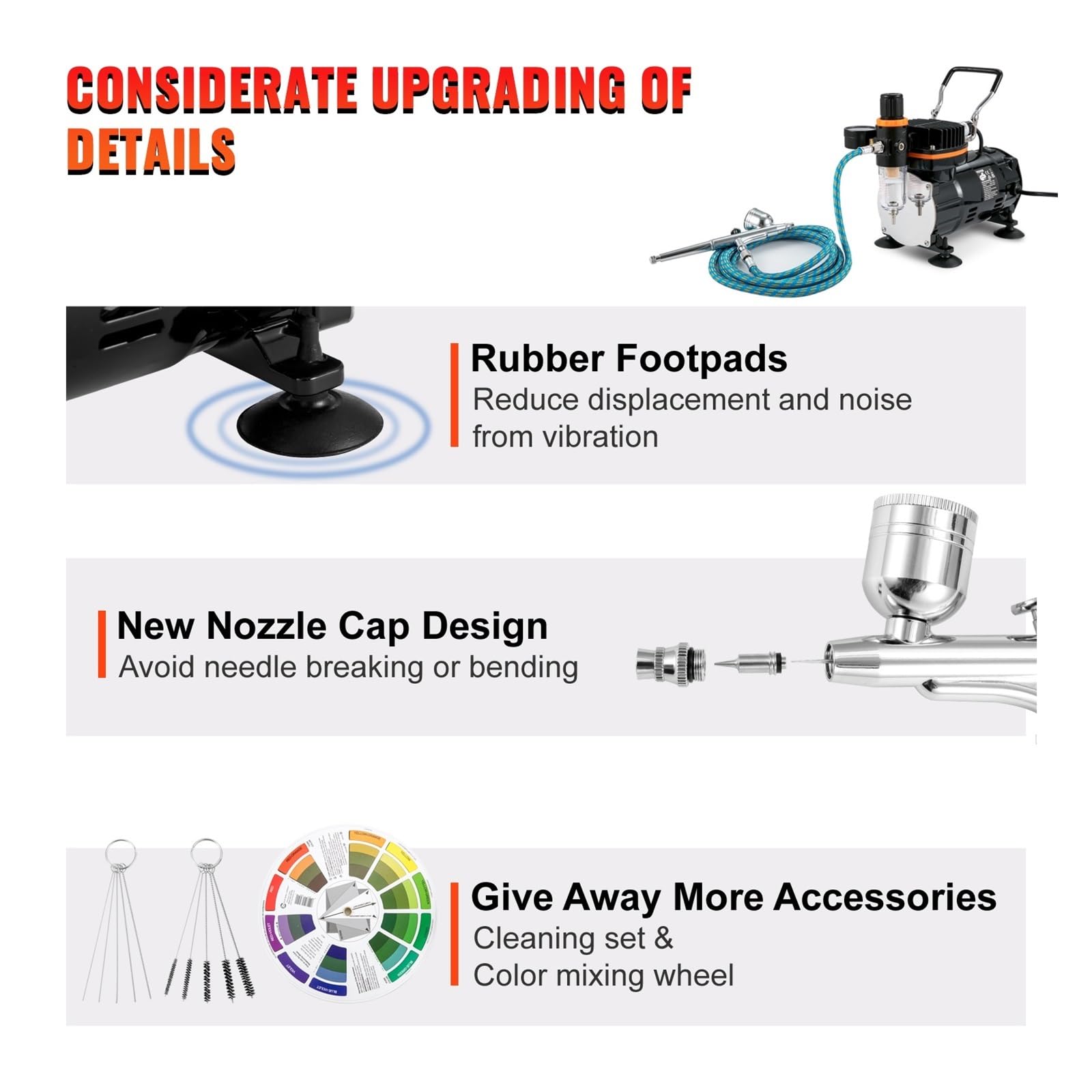Professionelle Dual-Action Airbrush Kit 120W Elektrische Spritzpistole Airbrush Malerei Set Kunst Nagel Tattoo Make-Up Modell Sprayer