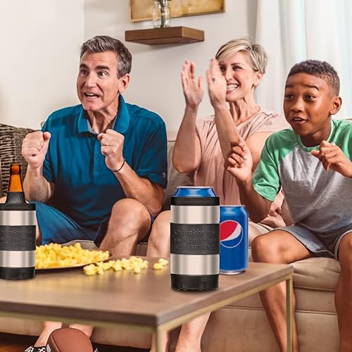 Miniatura 2 de Ourokhome Vaso térmico para latas, 5 en 1, de acero inoxidable, para latas delgadas y regulares de 12 onzas y 16 onzas y botellas de cerveza, a