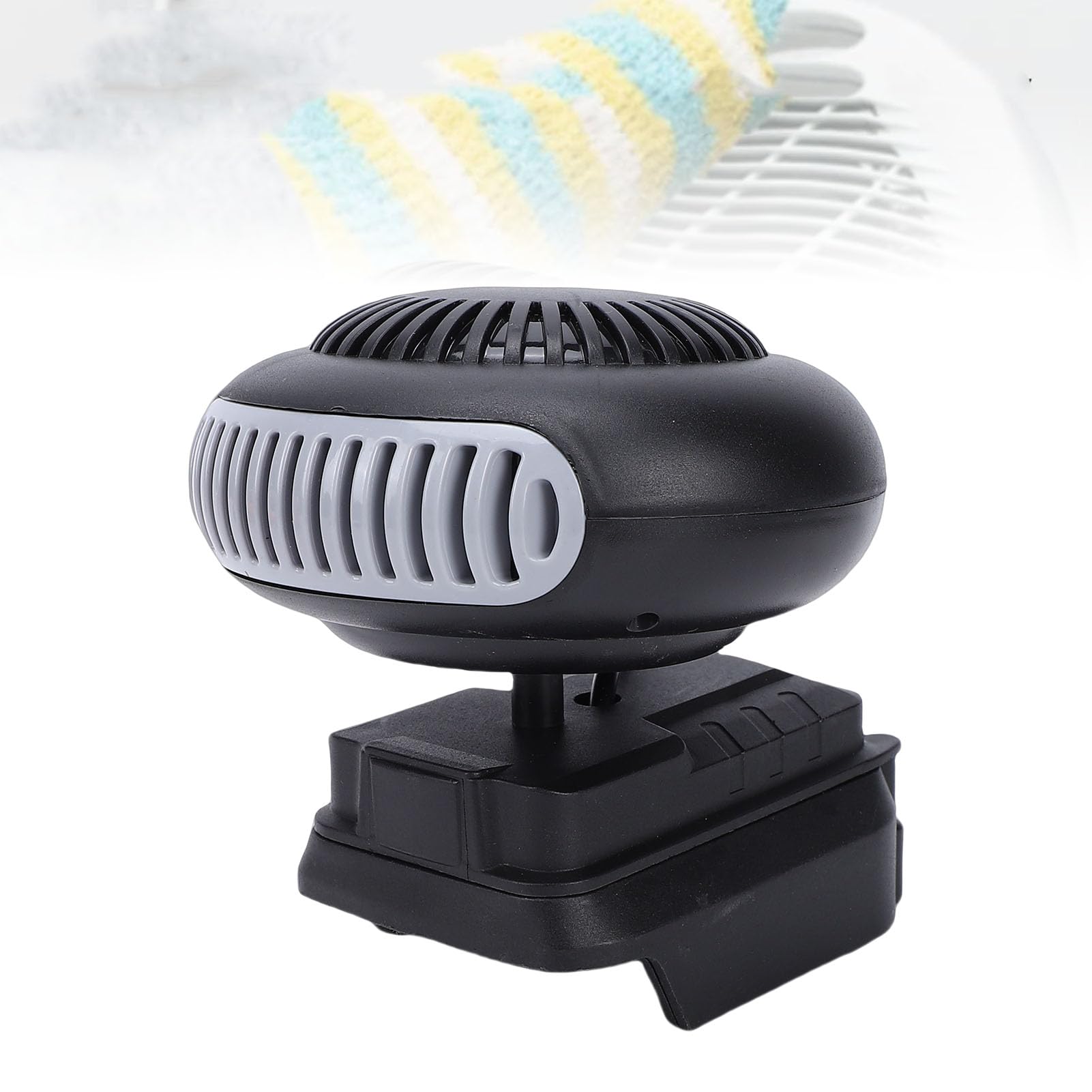 banapoy 170W-Autoheizung, Kabellose Tragbare Auto-Windschutzscheiben-Entfroster-Nebelentfernung, Kleine Raum-Schnellheizung, für SUV, LKW, für 21V-Werkzeugbatterie (Mit USB)