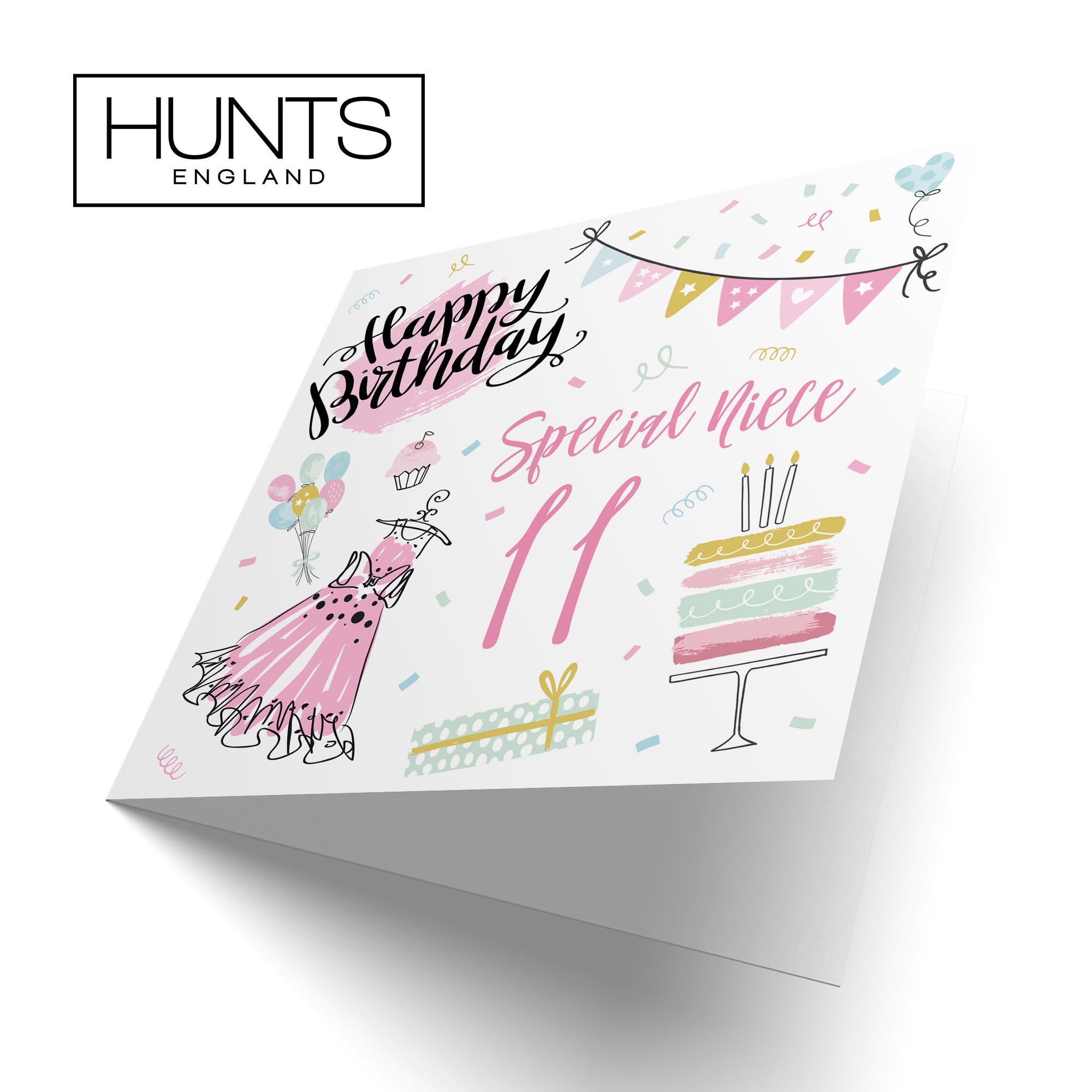 Biglietto di auguri per 11° compleanno per una nipote adorabile