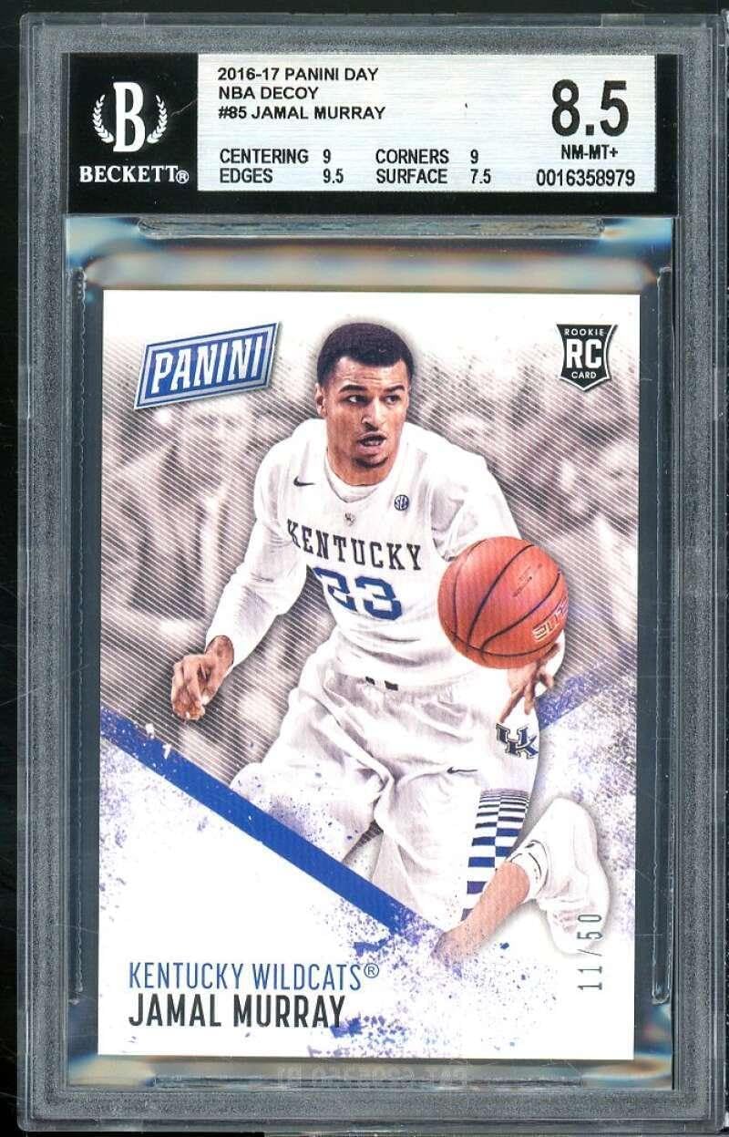 Jamal Murray Rookie Card 2016-17 Panini Day NBA Decoy #85 (pop 1) BGS 8.5 - Basketball Slabbed Rookie Cards