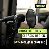 Vista 5 de Shure MV7X XLR Podcast Microphone with XLR Cable - Dynamic Mic for Podcasting & Vocal Recording, Voice-Isolating Technology, All Metal Construction