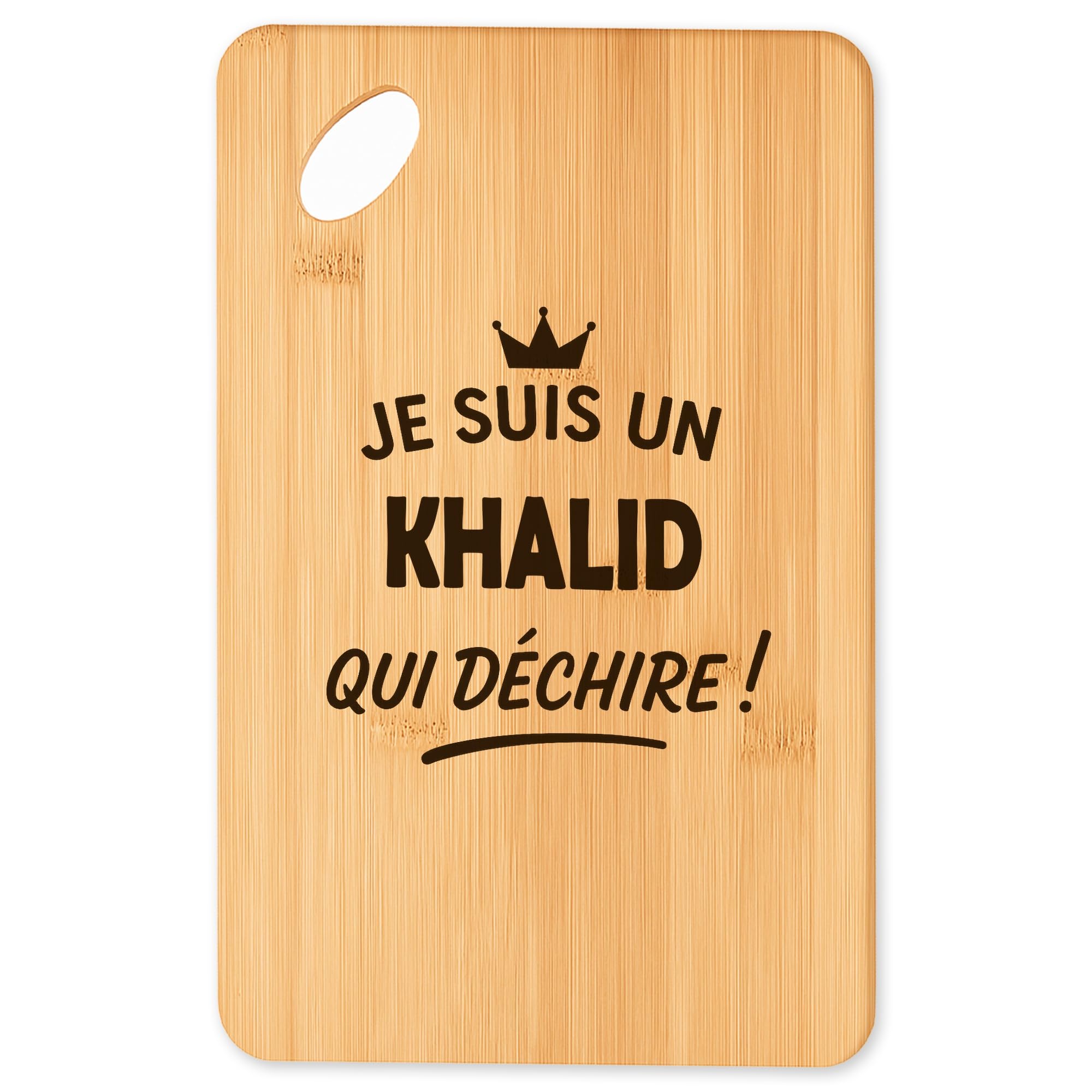 Planche à découper originale Khalid 2 : le cadeau barbecue idéal en bambou
