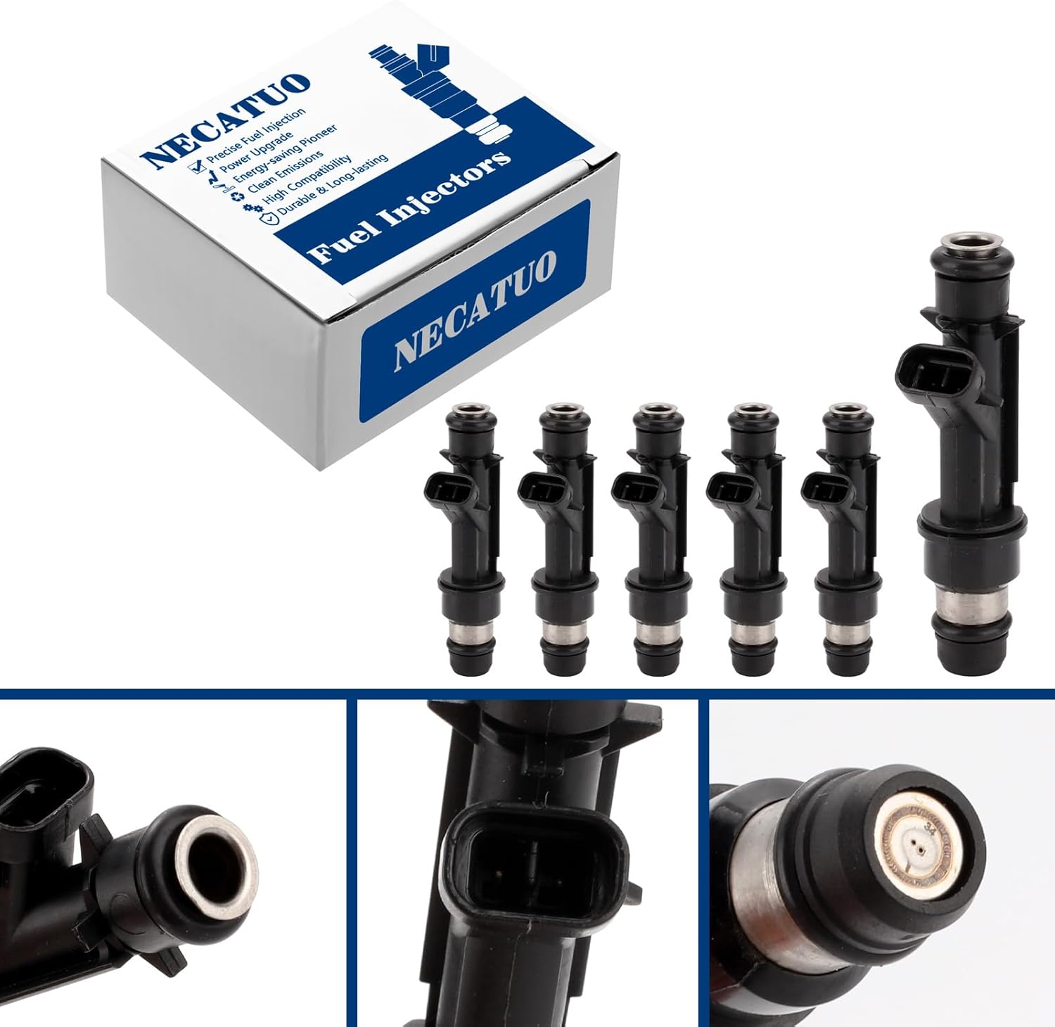 Set of 6 Fuel Injectors - Compatible with Buick LeSabre Regal Chevrolet Camaro Impala Monte Carlo Pontiac Bonneville 3.8L V6 - Replaces FJ313 12586552 25323972