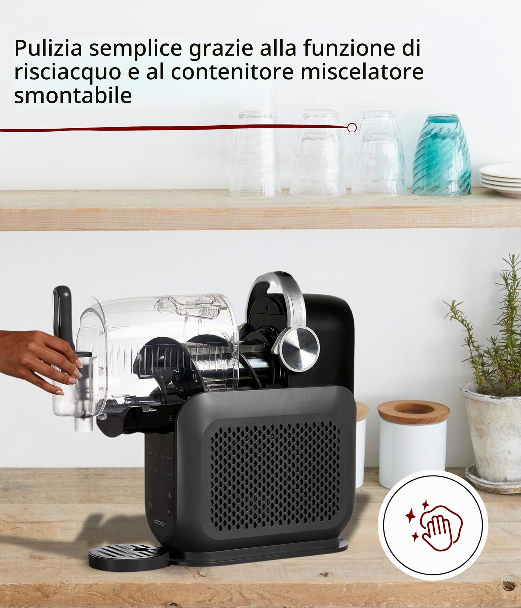 Cloer 9960 Macchina per granite fino a 2,5 litri, 6 programmi, Slush Ice, frozen cocktail, milkshake, frappé succhi, ghiacciati bevande fredde, regolazione individuale, facile pulizia, timer 12h