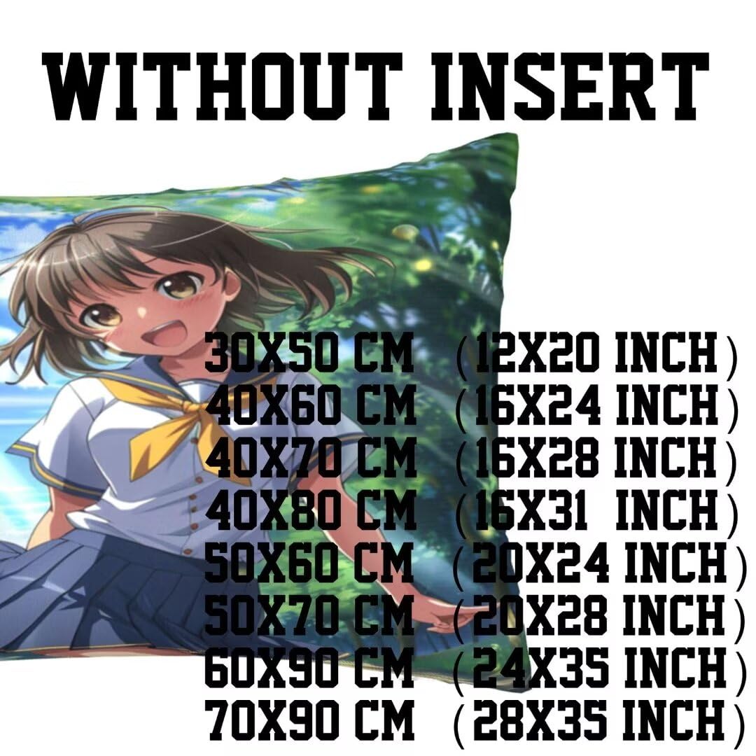 Kissenbezug 70 x 90 cm Anime Kissen, Sofakissen Superweicher Kopfkissenbezug Dekorative Kissenbezüge (2er Set) Kissenhülle mit ReißVerschluss Deko Kissen für Couch Wohnzimmer Schlafzimmer Kawaii J370