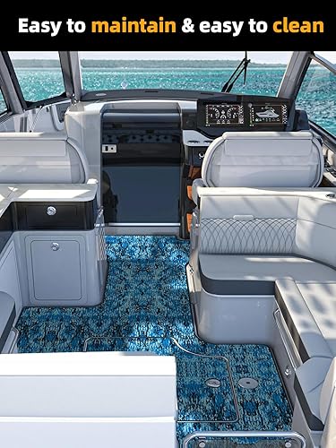 Miniatura 5 de Focean Piso de etilvinilacetato para lancha, cubierta, piso marino de camuflaje, tapete autoadhesivo para lancha a motor, caravana, yate, kayak,