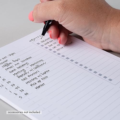 Miniatura 7 de Erin Condren Bloc de notas de diseñador bloc de notas de lista de verificación de limpieza, 25 páginas de planificación diaria, semanal y abierta