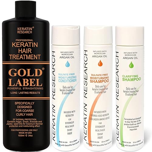 Gold Label Professional Results - Tratamiento capilar brasileño con queratina mejorada específicamente diseñada para cabello brasileño dominicano