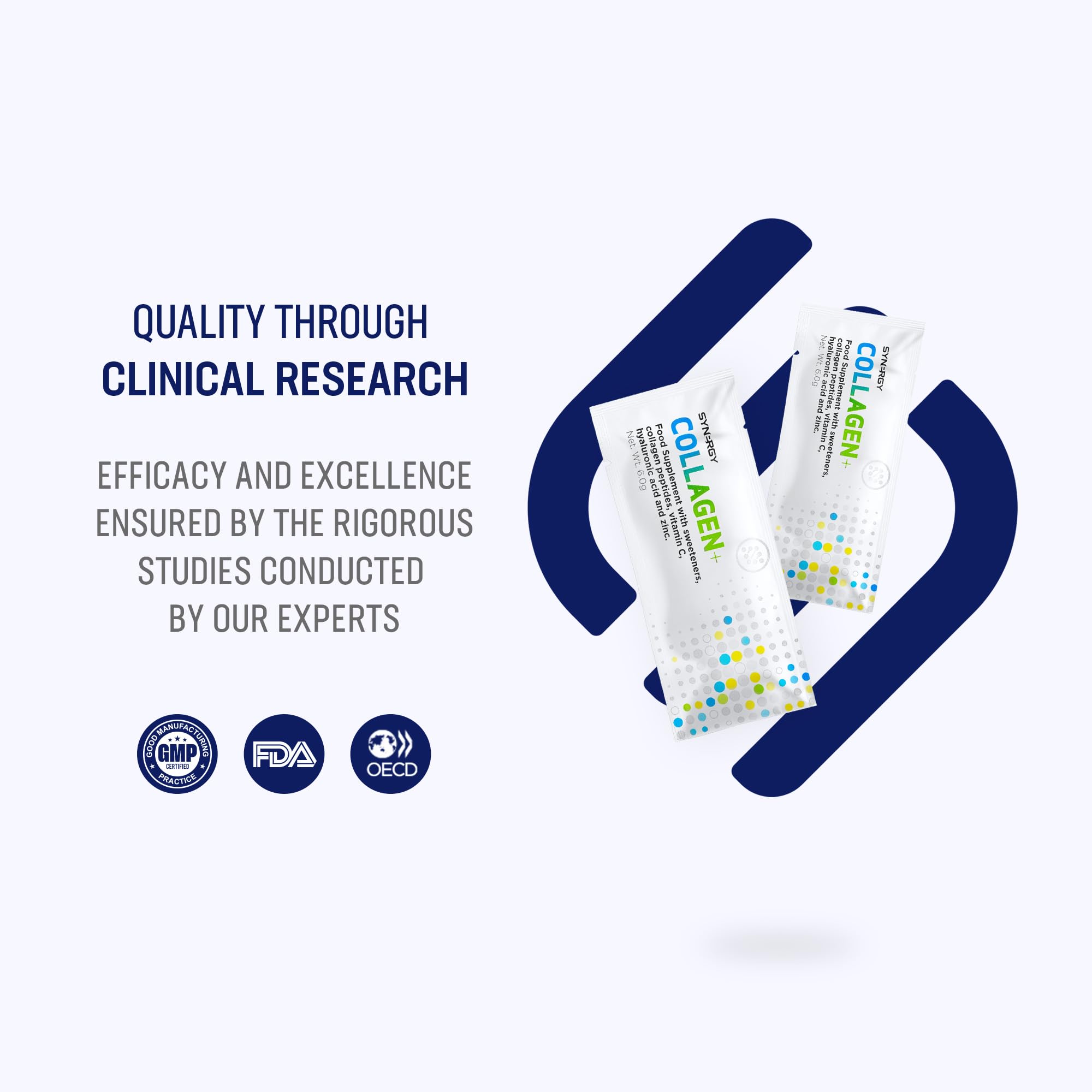 Synergy Worldwide Collagen+ 30 porcji | 5810 mg kolagenu z witaminą C, kwasem hialuronowym i cynkiem | Wspomaga produkcję kolagenu i wzmacnia skórę, włosy, paznokcie i stawy | Bez smaku | 180gr