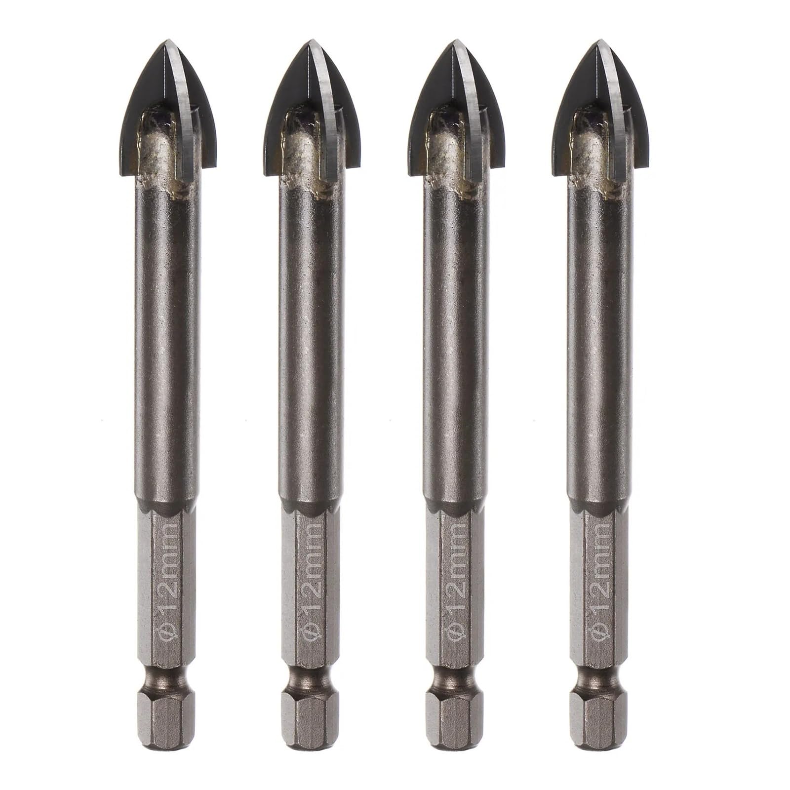 25pcs 3mm Titanium Masonry Drill Bit Carbide YG6X Concrete Drill Bit with Hex Shank