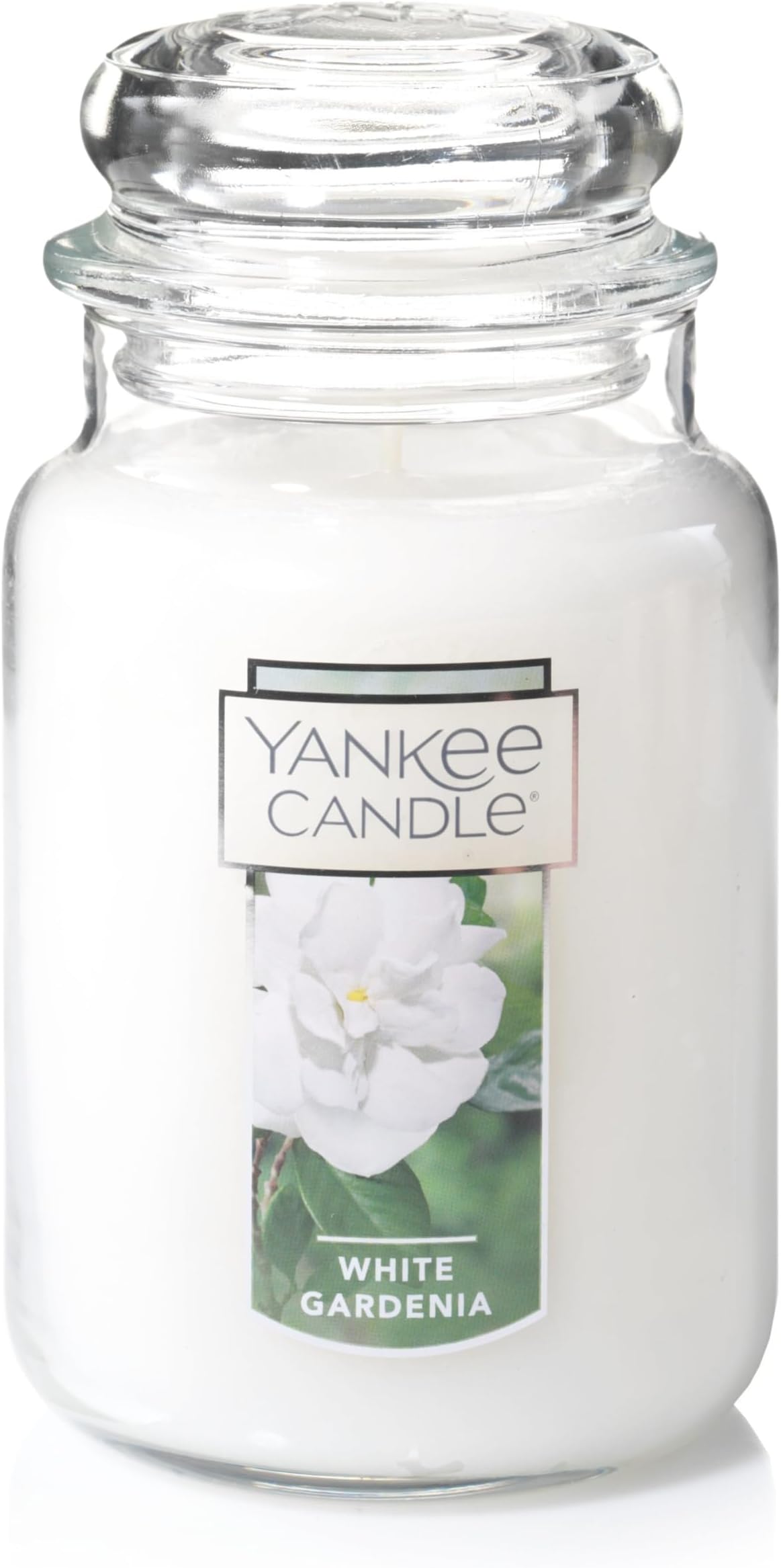 White Gardenia Scented, Classic 22oz Large Jar Single Wick Candle, Over 110 Hours of Burn Time
