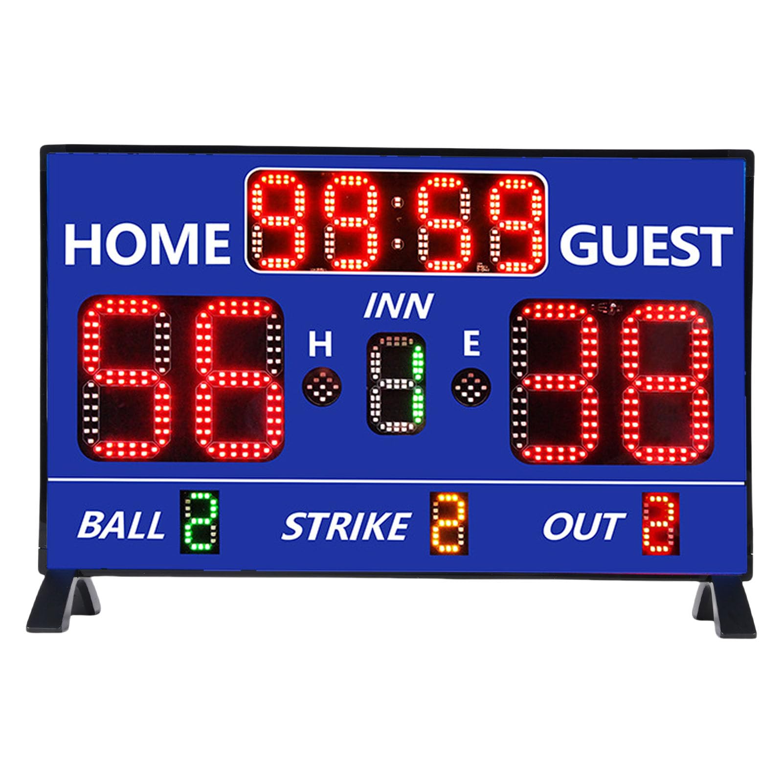 Depisuta Electronic Basketball Scoreboard, Professional Digital Score Board with Remote Control, Large Digital LED Scoreboard Electronic Score Keeper for Games Baseball Football