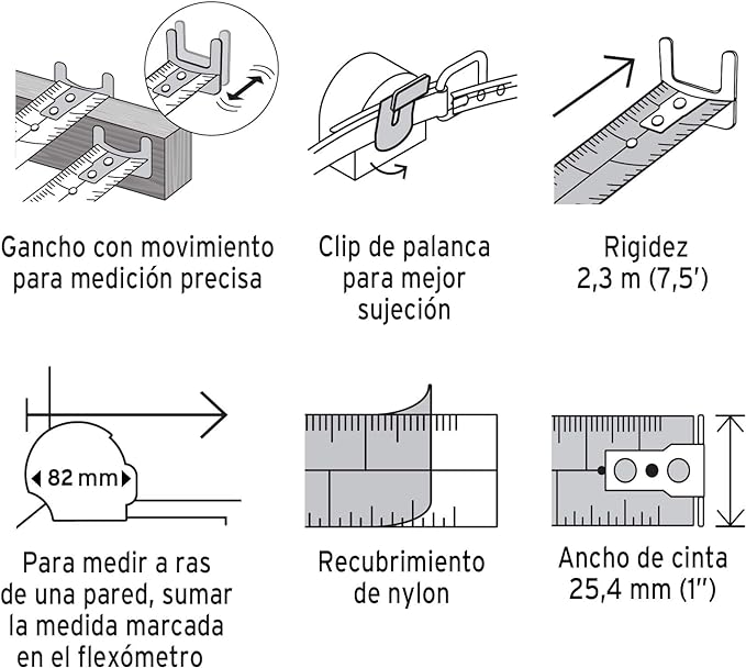Truper FH-8M Cinta Métrica 8 m miniatura 6