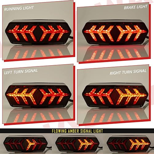 Miniatura 3 de Grom - Luz trasera integrada con señal de giro secuencial LED SMD montaje de luz trasera de motocicleta compatible con Honda Grom 2014-2022 2020