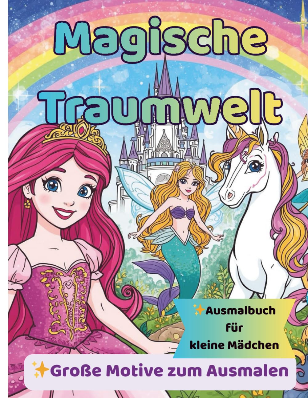 Magische Traumwelt: Ausmalbuch für kleine Mädchen - Große Motive zum Ausmalen