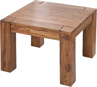 invicta INTERIOR riess-Ambiente Massivholz Couchtisch MAKASSAR 60cm Sheesham einzigartige Maserung Beistelltisch Wohnzimmertisch Sofatisch Holztisch Tisch Ablage Wohnzimmer