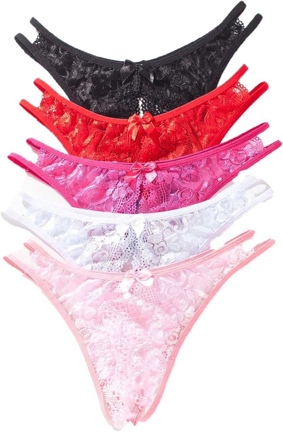 Womens Lace G-String Thongs Panties Underwear Low Rise T-Back Underpants