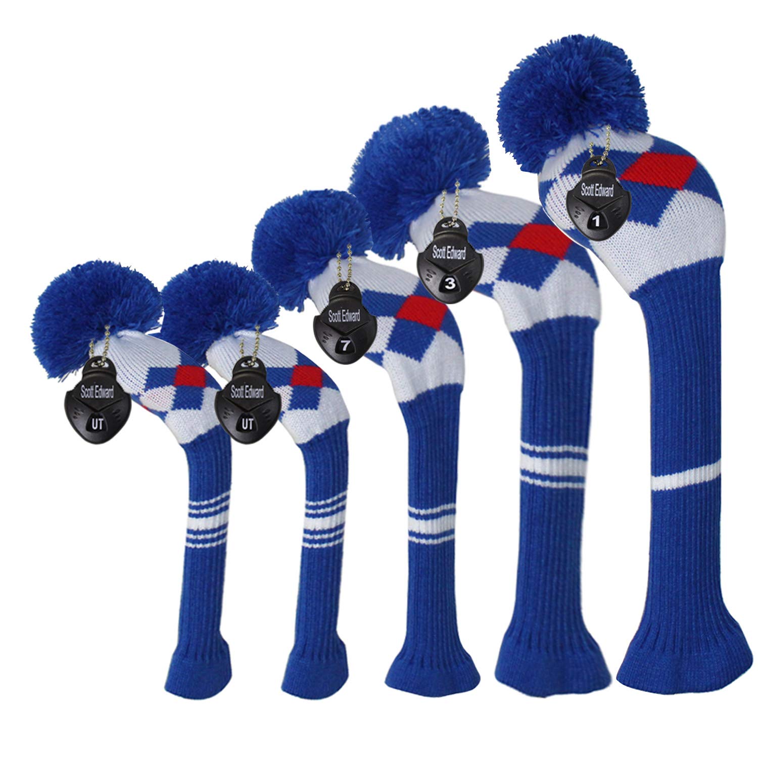 Buy Scott Edward MultiStyler Knit Golf Head Cover Set of 5 for Driver