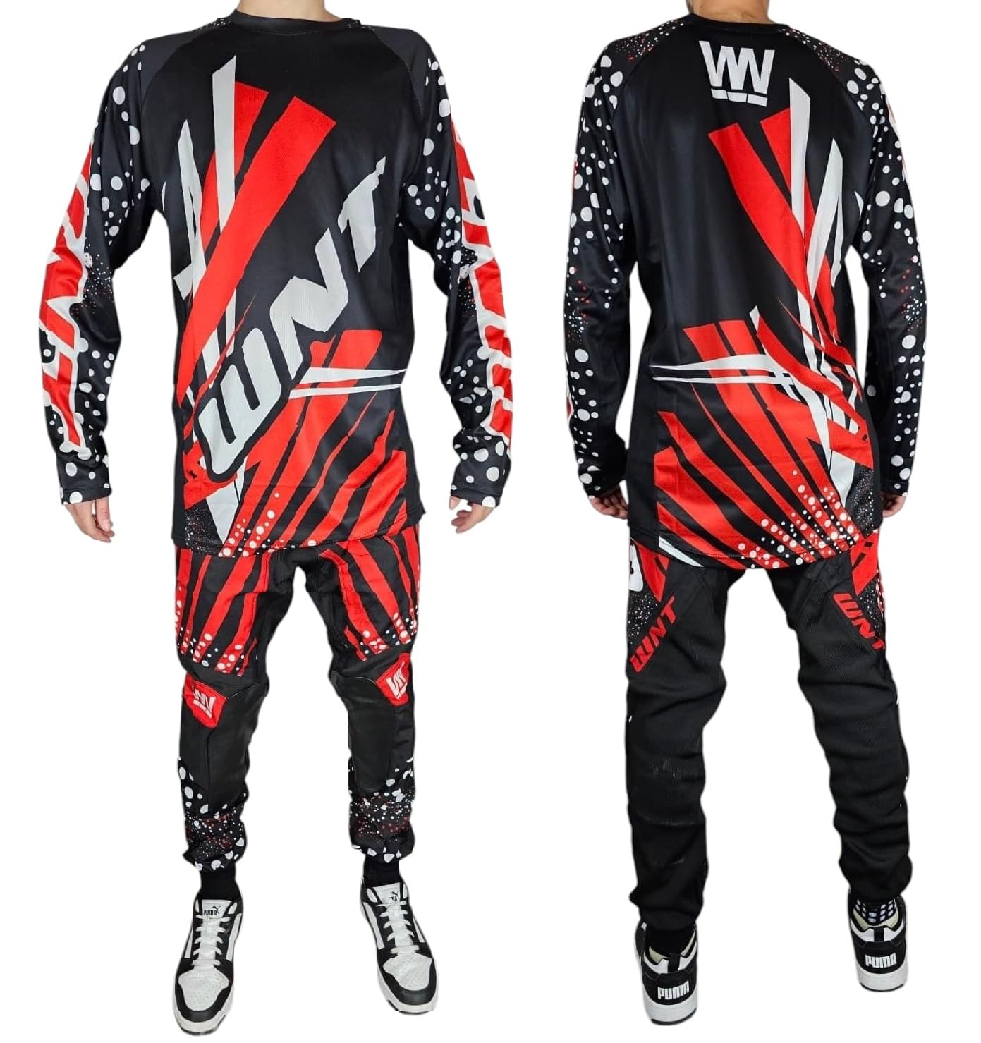 WinNet Completo tuta kit per moto da cross enduro motocross fuori strada off road quad maglia maglietta casacca + pantaloni