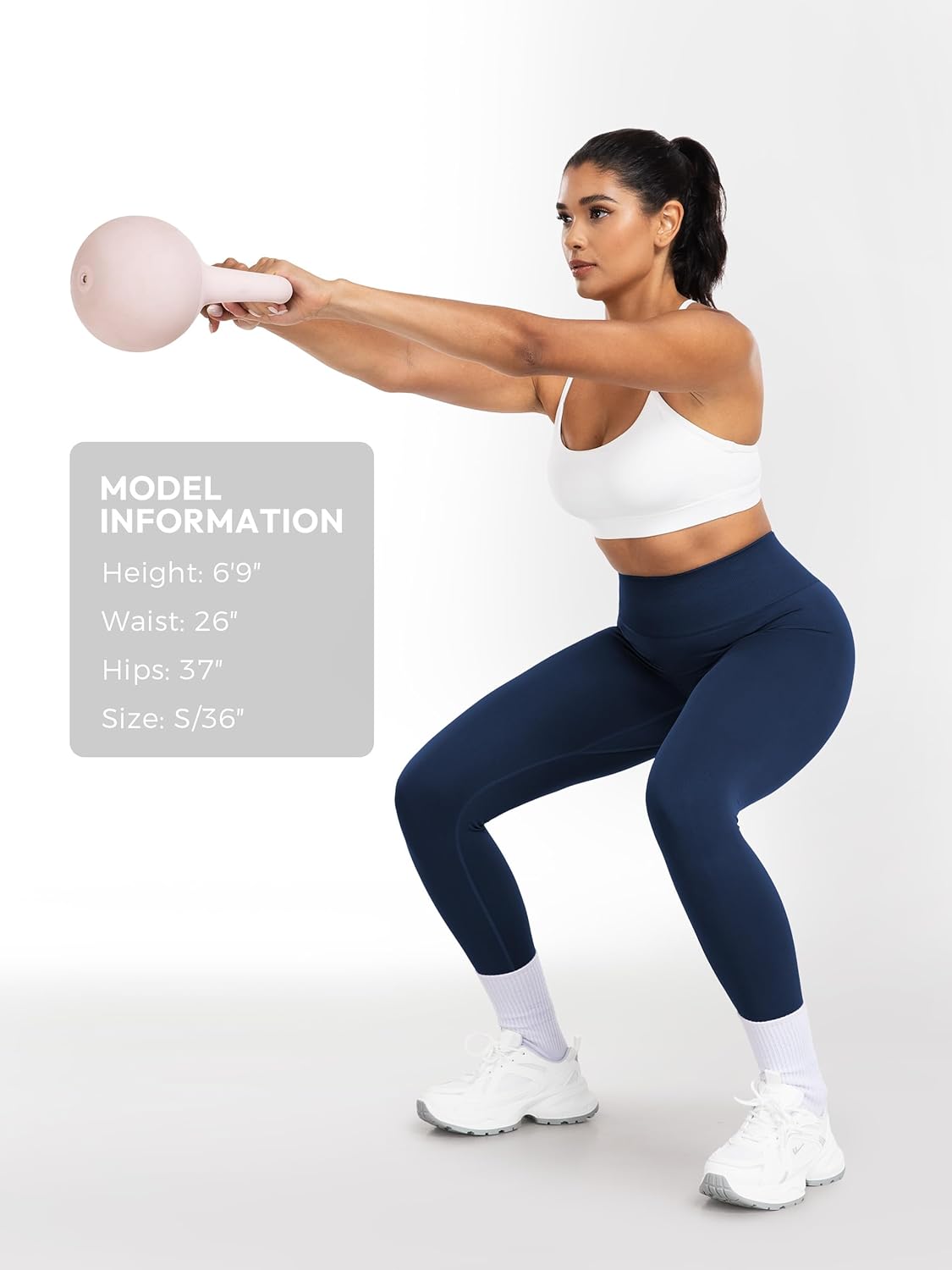 Tall Women's Workout Leggings 32"/34"/36" Inseam Seamless High Waist Tummy Control Scrunch Gym Athletic Yoga Pants - Image 7