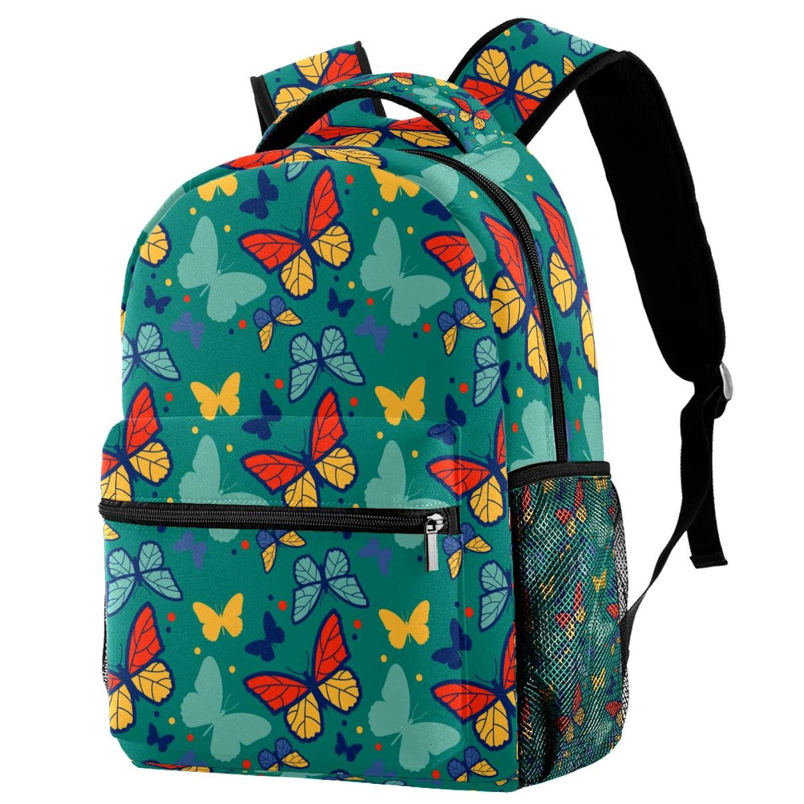 Sac à dos décontracté imprimé papillon au design vintage authentique