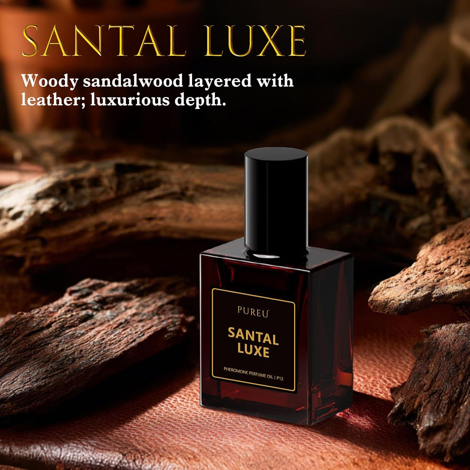 PUREU Pheromones Perfumes for Women, Long Lasting Pheromones Oil for Women Santal Luxe Perfume, Roll On 0.34FL OZ/10ML Travel Size Essential Oil Fragrance Eau De Parfum, Made in USA - Image 4