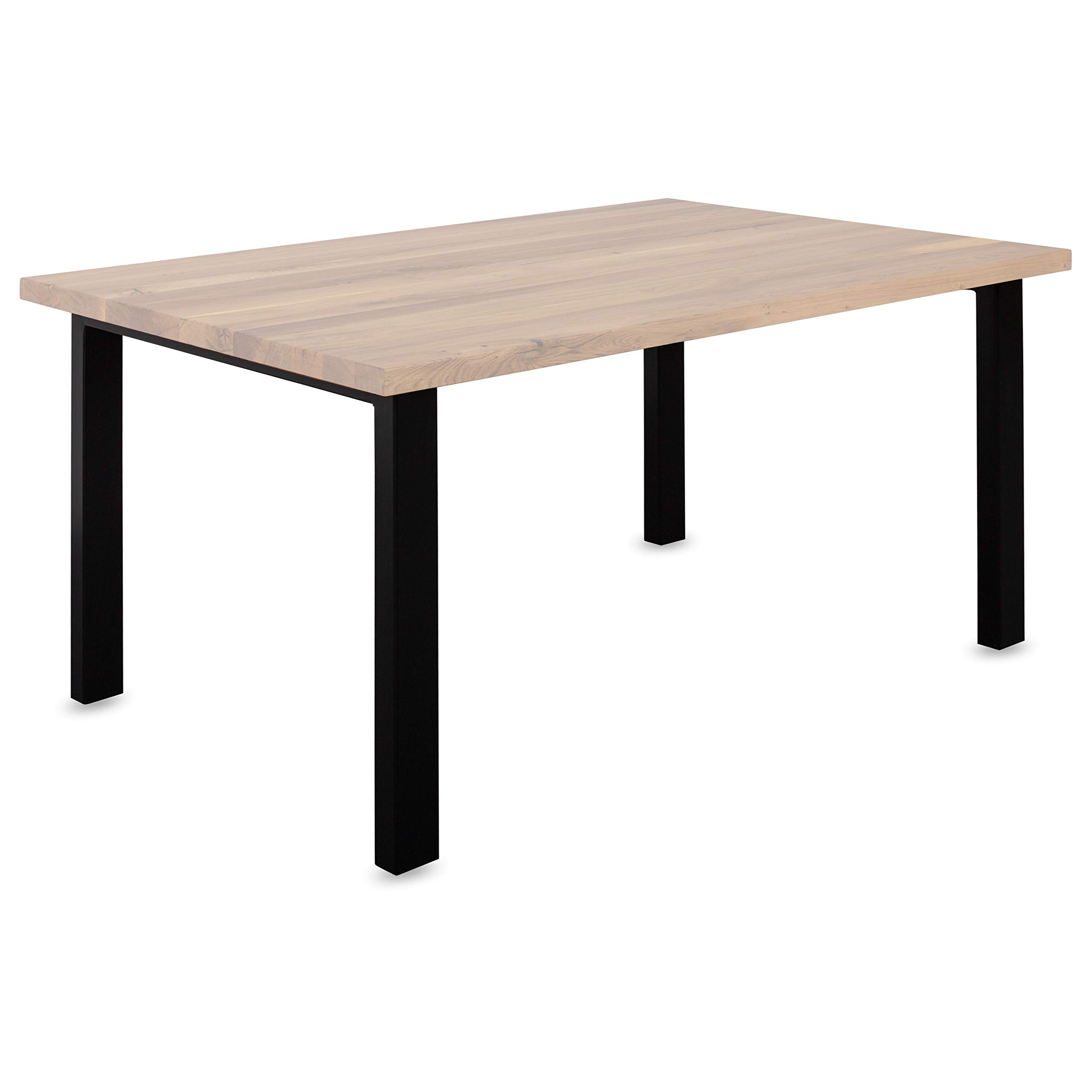 Staboos Tischgestell Metall für Esstisch 2X (70x70 cm) U Gestell - Metall Stärke 2 mm - Büro Tisch - matt schwarz