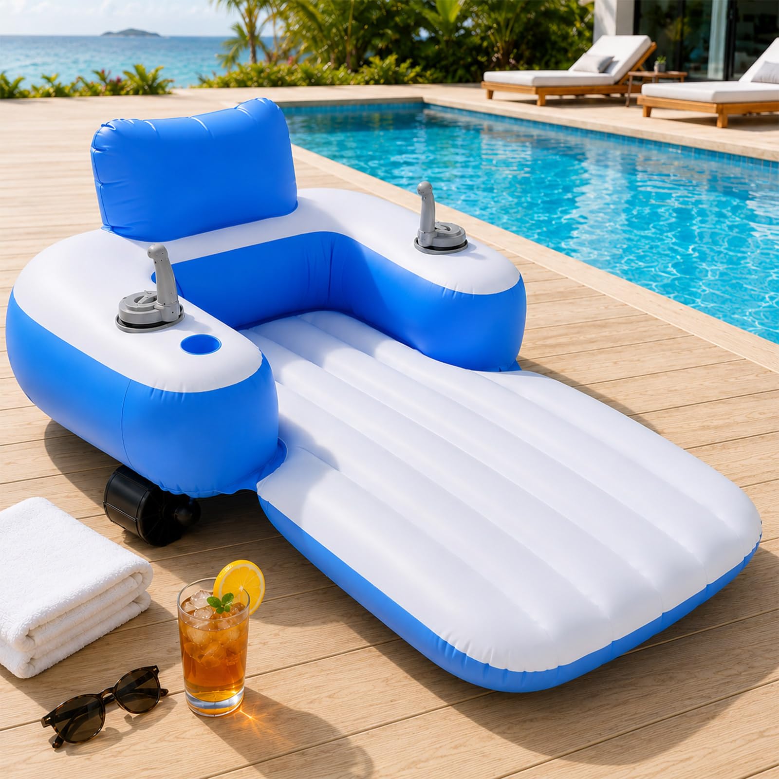 XEEAOFE Motorized Floaties for Adults, Electric Pool Lounger