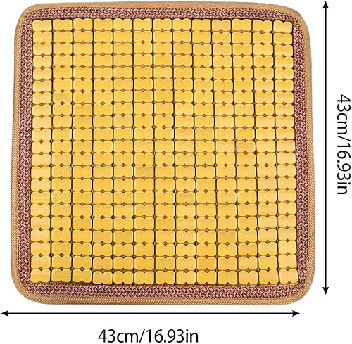 Miniatura 4 de Kumprohu Cojín de asiento para el conductor del asiento del automóvil, almohadilla de bambú transpirable, doble seda de hielo de verano, universal,