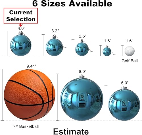 Vista 107 de 18 esferas medianas decorativas navideñas para árbol de Navidad, inastillables, para colgar, color púrpura, 2.5 pulgadas, paquete de 18