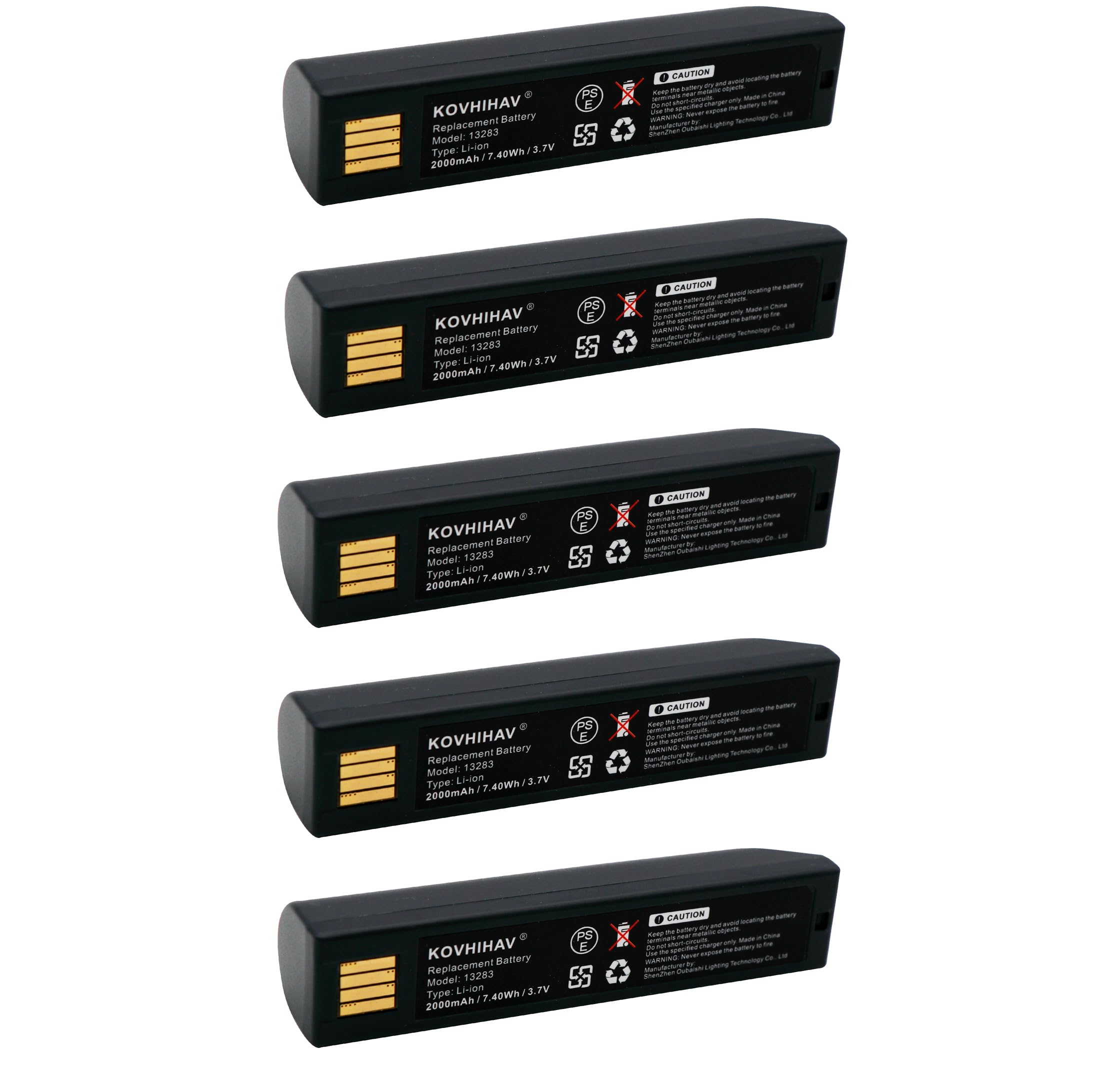 (5Pack) Replacement Battery for Honeywell 100000495 3820 3820i 4820 4820i 5620 1202g 4620 Xenon 3820 Xenon 3820i Xenon 4820 Xenon 4820i S-L-0526-E 013283 HO48L1-G 50121527-002 2000mAh