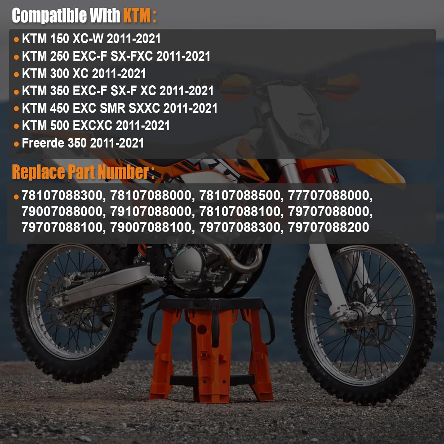 2011-2021 Fuel Pump Assembly Compatible for KTM 150 250 300 350 450 500 XC-W EXC EXC-F SX-F XC SMR Freeride Dirt Bikes 2011-2021 Replaces 78107088000 78107088300 78107088500