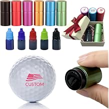 Personalized Golf Ball Stamp with Metal Case, Custom Reusable Golf Ball Marker for Men, Customized Golf Accessiores Gifts for Golfers, Golf Lovers, Dad, Husband, Fathers Day, Wedding & Anniversaries