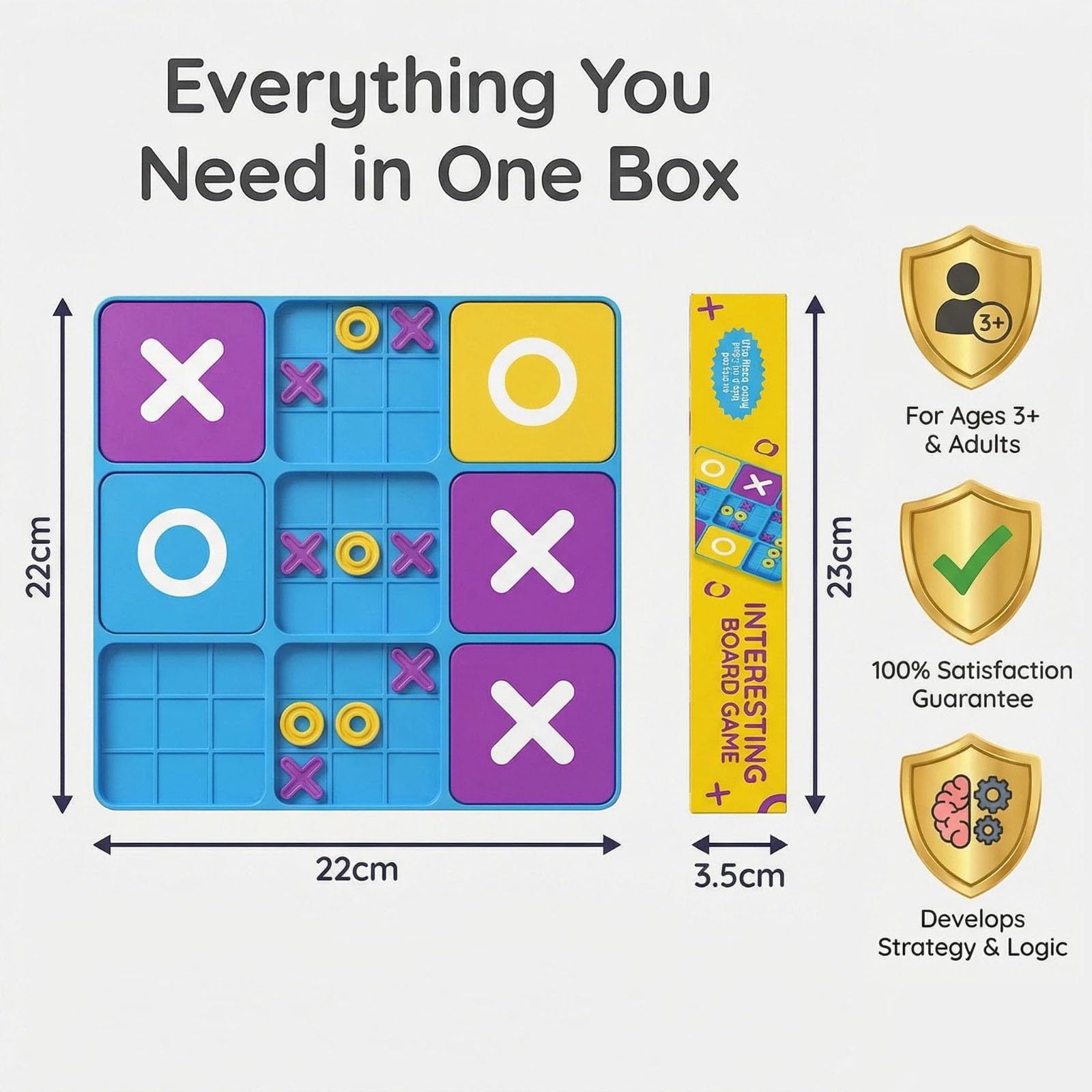 Mastermind Game Classic Tic Tac Toe Game Board - Image 2