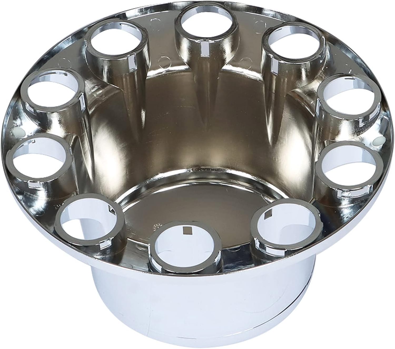 munirater 4PCS Rear Wheel Axle Hub Cover Kit 33mm Nut Covers Chrome ABS Plastic Replacement for Semi-Truck