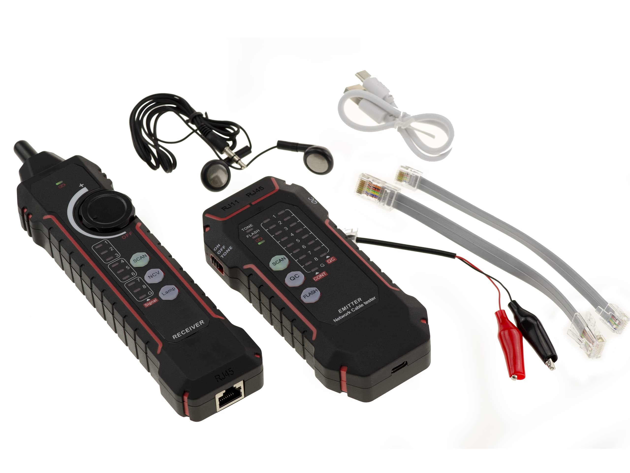 KALEA-INFORMATIQUE Testeur Intelligent pour réseau ethernet RJ45 et téléphone RJ11. Test de la continuité, du PoE, du shéma de câblage. Repérage des Ports, traçage des câbles