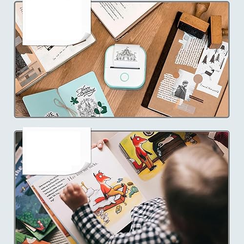 Miniatura 6 de Mini impresora de calcomanías, impresora de calcomanías sin tinta, mini impresora de bolsillo, impresora portátil sin tinta, impresora portátil de