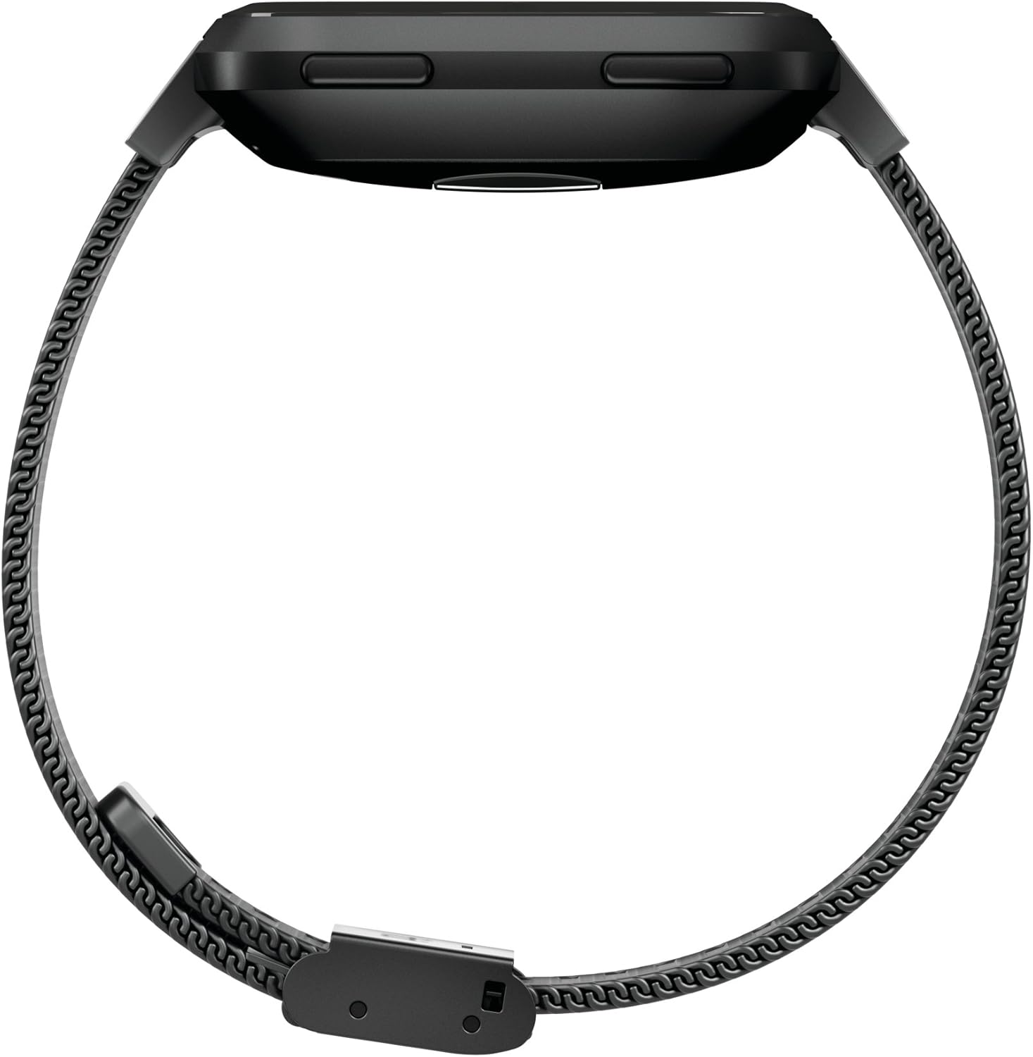 Fitbit Versa Classic Accessory Band One Size (Pack of 1) Stainless Steel Black