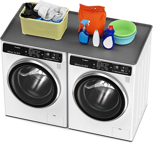 Encimera para lavadora y secadora, fundas grandes de 54 x 26.8 pulgadas, antideslizante, impermeable, protector de carga superior, cubiertas para