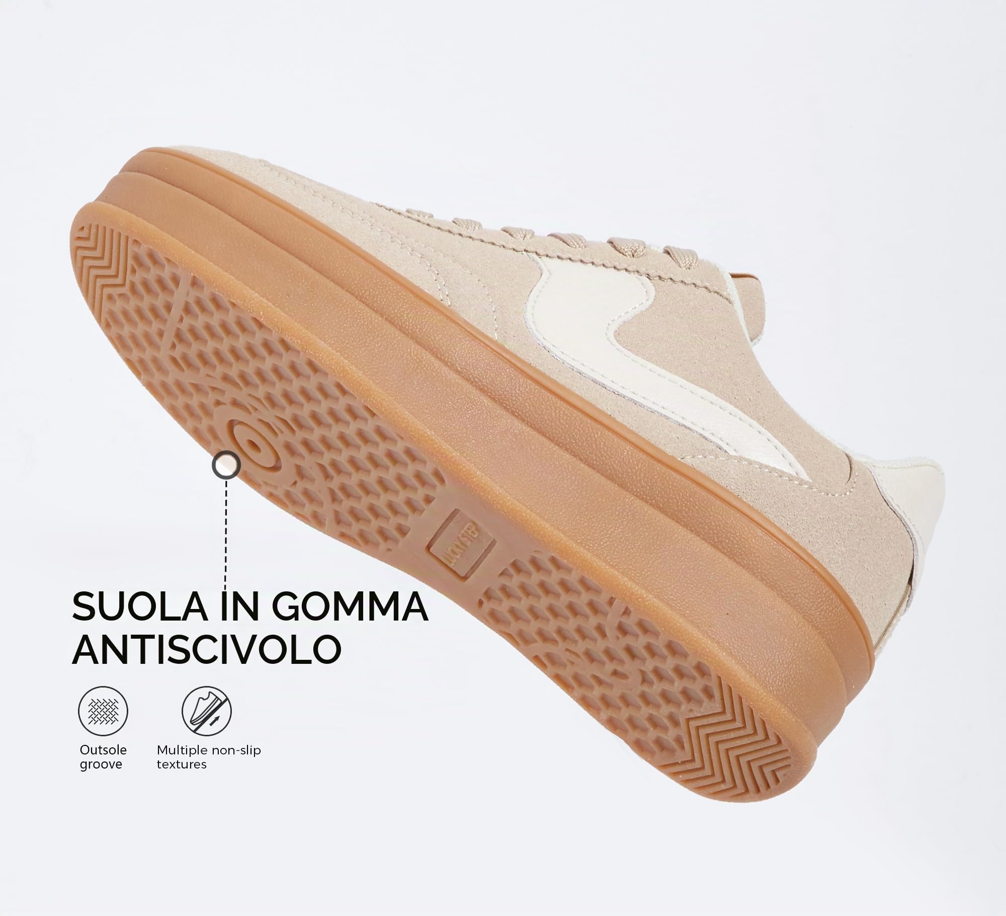 LUCKY STEP Sneakers Donna con Zeppa – Scarpe Chunky alla Moda, Scarpe Casual con Lacci, Comode per Camminare e Uso Quotidiano