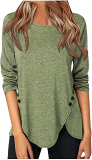 EYNMVR Womens Tops Half Zip Classic Pullover Blouses Tops Crew Neck Tie Dye Long Sleeve Jumpers Fall Fashion 2023 Tunic Tops