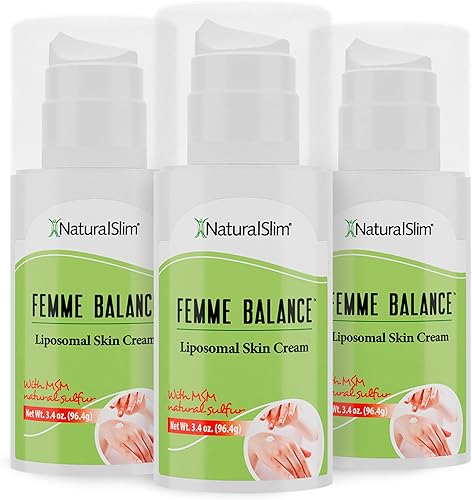 NaturalSlim Femme Balance - Crema de progesterona para mujer - Cremas de apoyo hormonal natural y menopausia para la salud de las mujeres - Crema