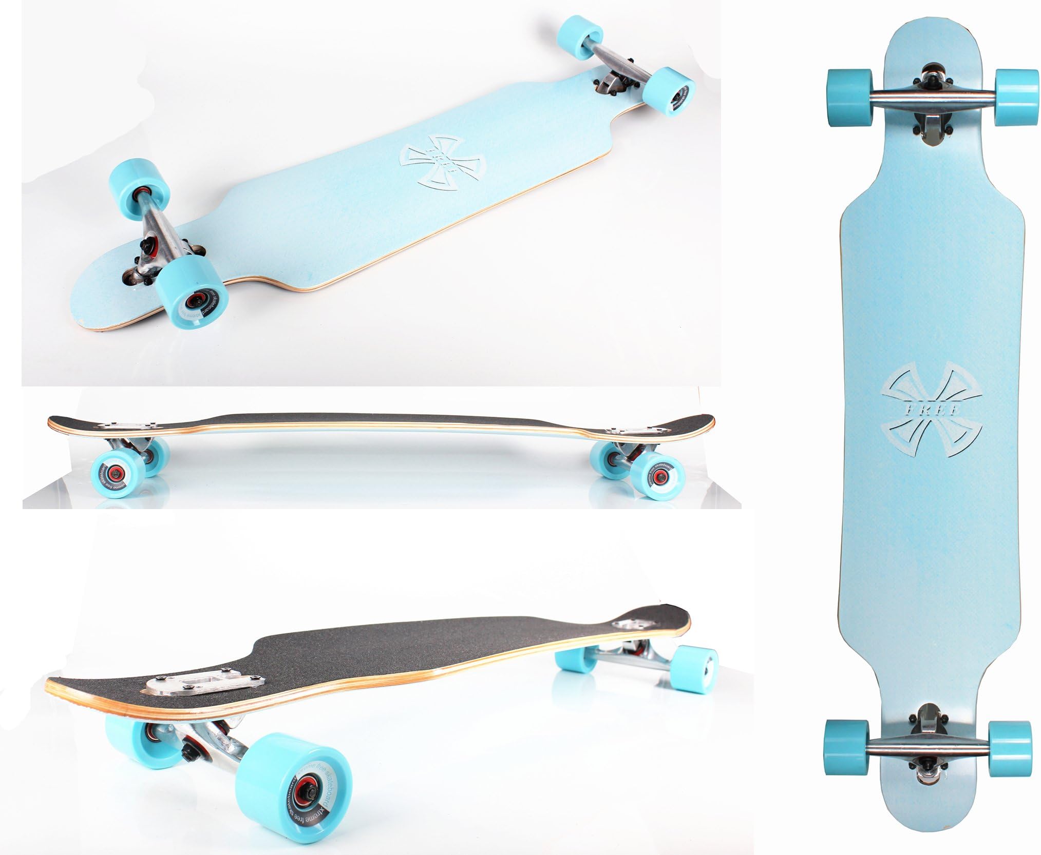 Xtreme Free Professional Speed Drop Through Complete Longboard Skateboard(42 Inches) (12)