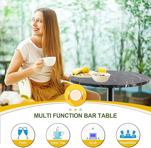 Miniatura 4 de OEODJUJS Pub Bar Table Cocktail Table 287in High Modern Round Bar Table for Kitchen CounterRestaurantCoffee ShopBarPatioLiving RoomOffice - Space
