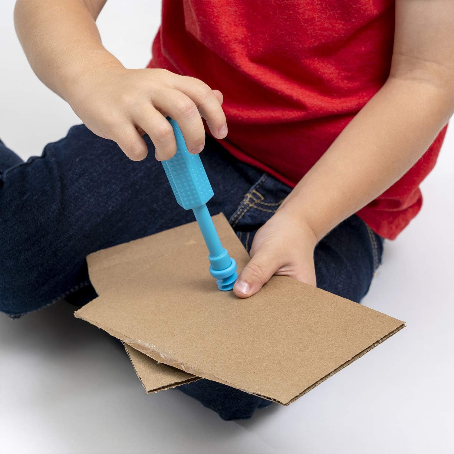 JumpOff Jo Cardboard Construction Kit 36 Cardboard Screws, 1 Screwdriver, 1 Cardboard Saw – for STEM, Engineering, Arts, and More, Ages 6+