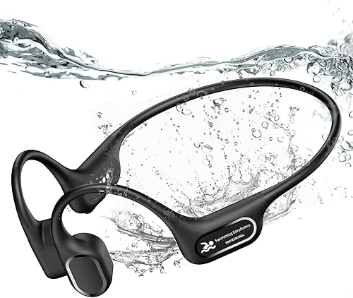 Auriculares Bluetooth de conducción ósea, audio para surf, IP68, impermeables, con reproductor de MP3 de 32 GB, diseño ligero de oreja abierta para