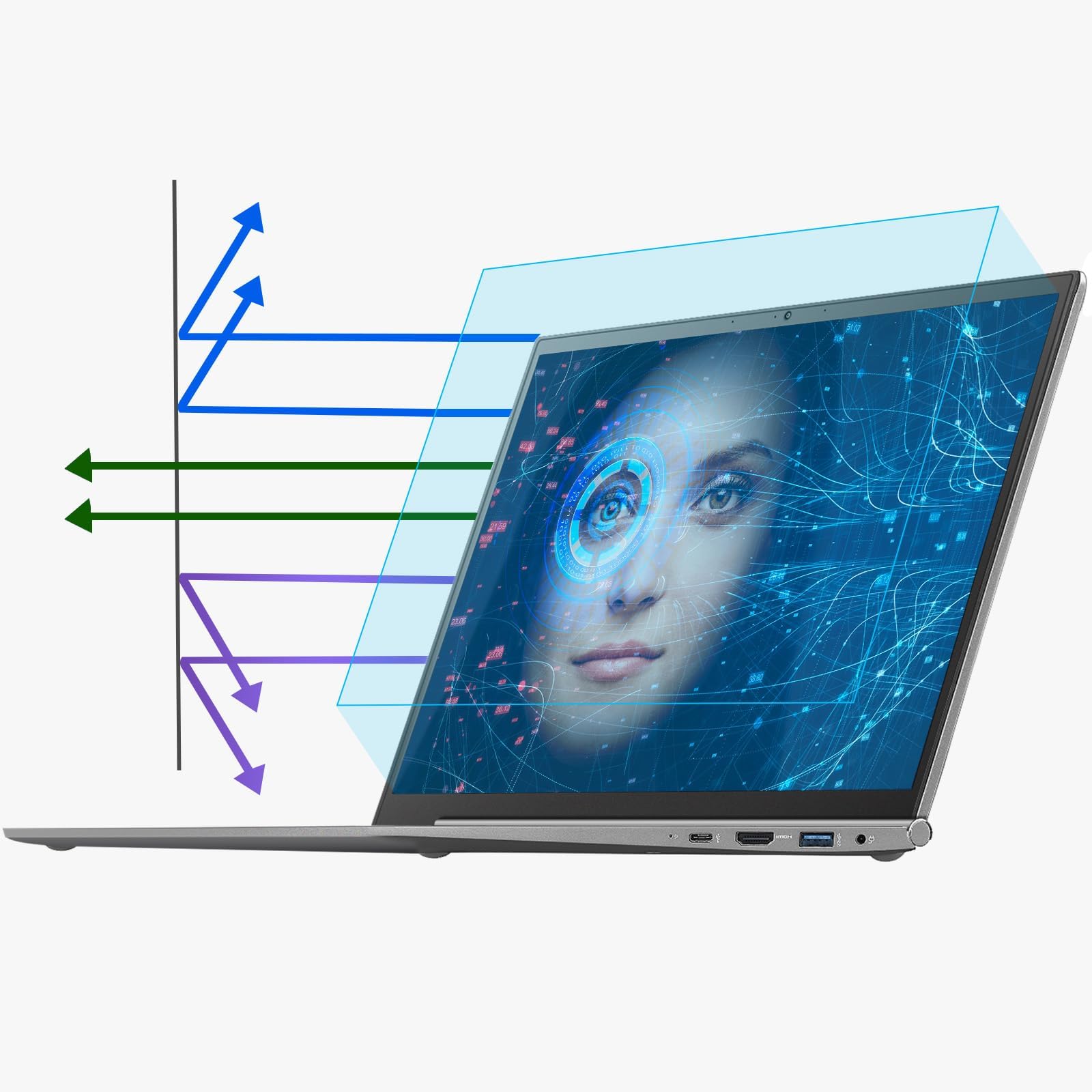 2 Pack 16 Inch Anti Blue Light Screen Protector for 16 inch