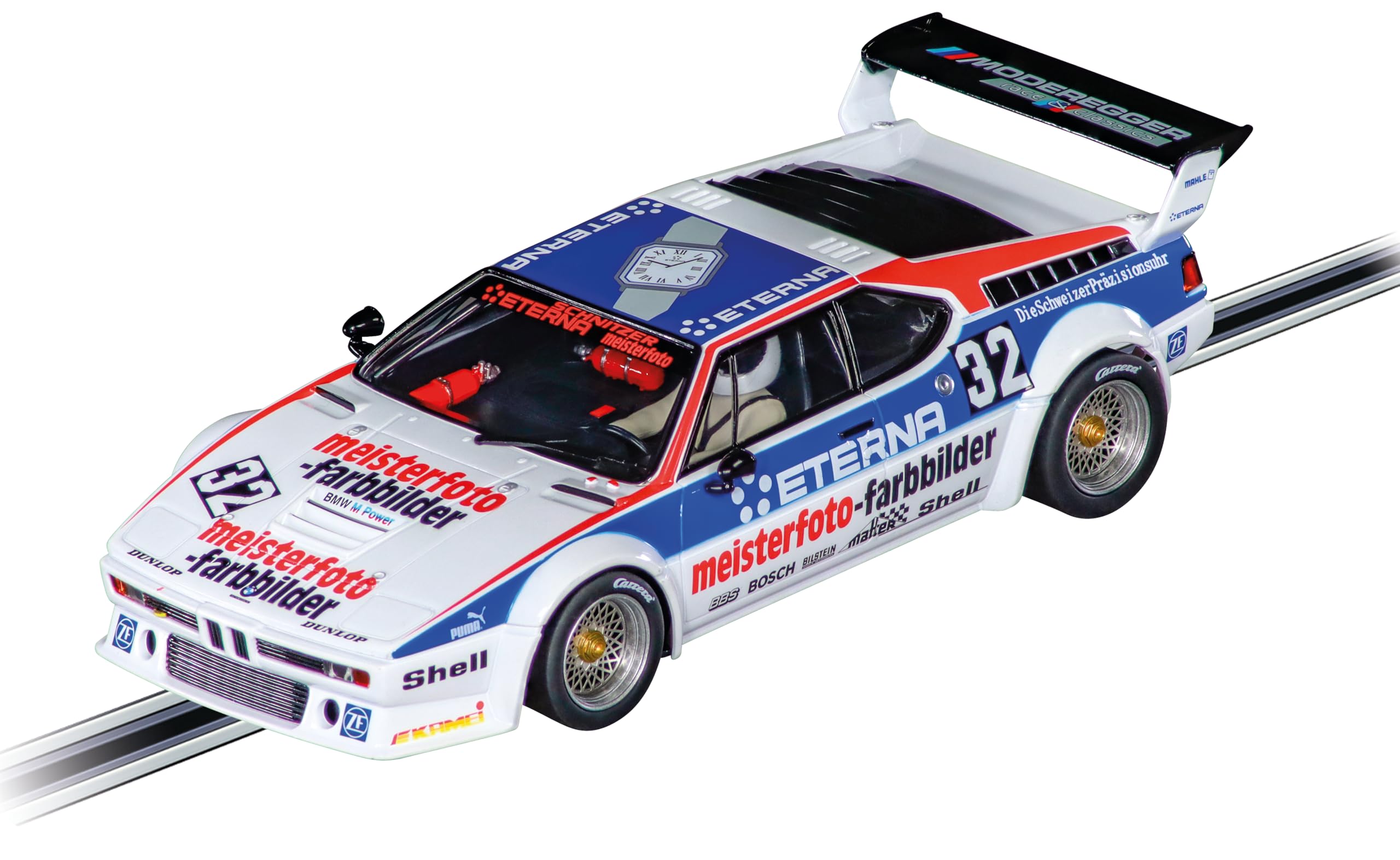 Carrera Digital 124 20023997 BMW M1 Procar Moderegger Race and Classics, No.32 1:24 Scale Slot Car With Working Front